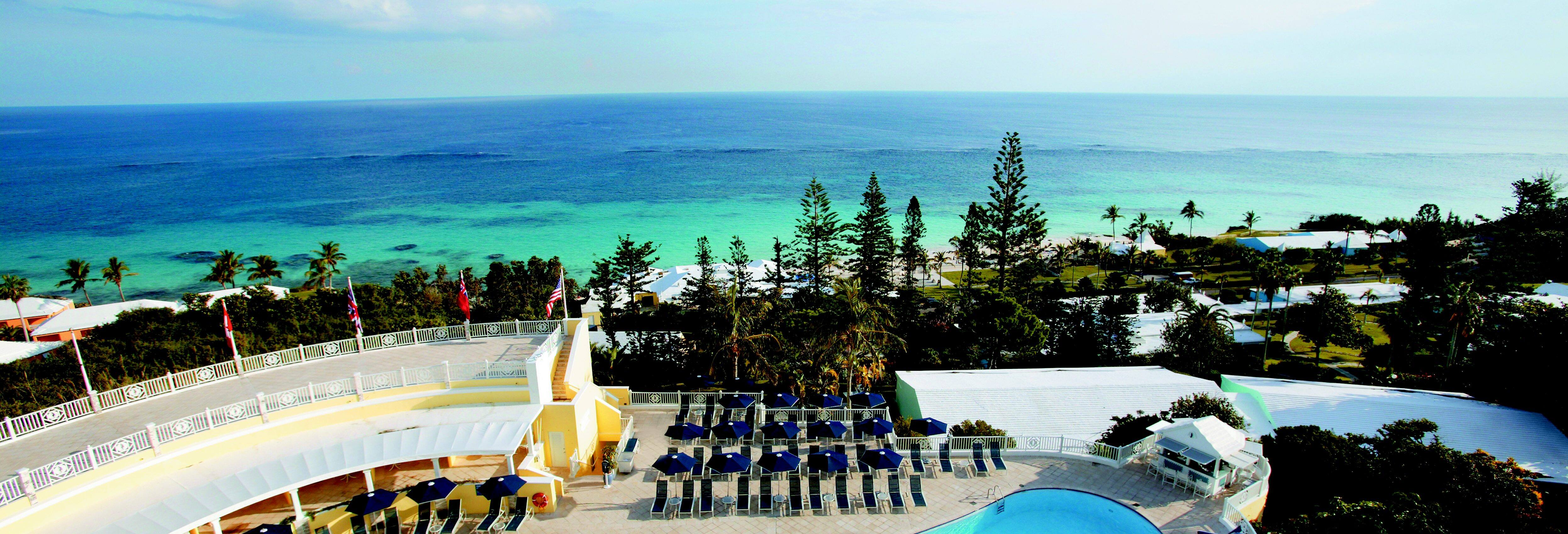 View of pool and ocean