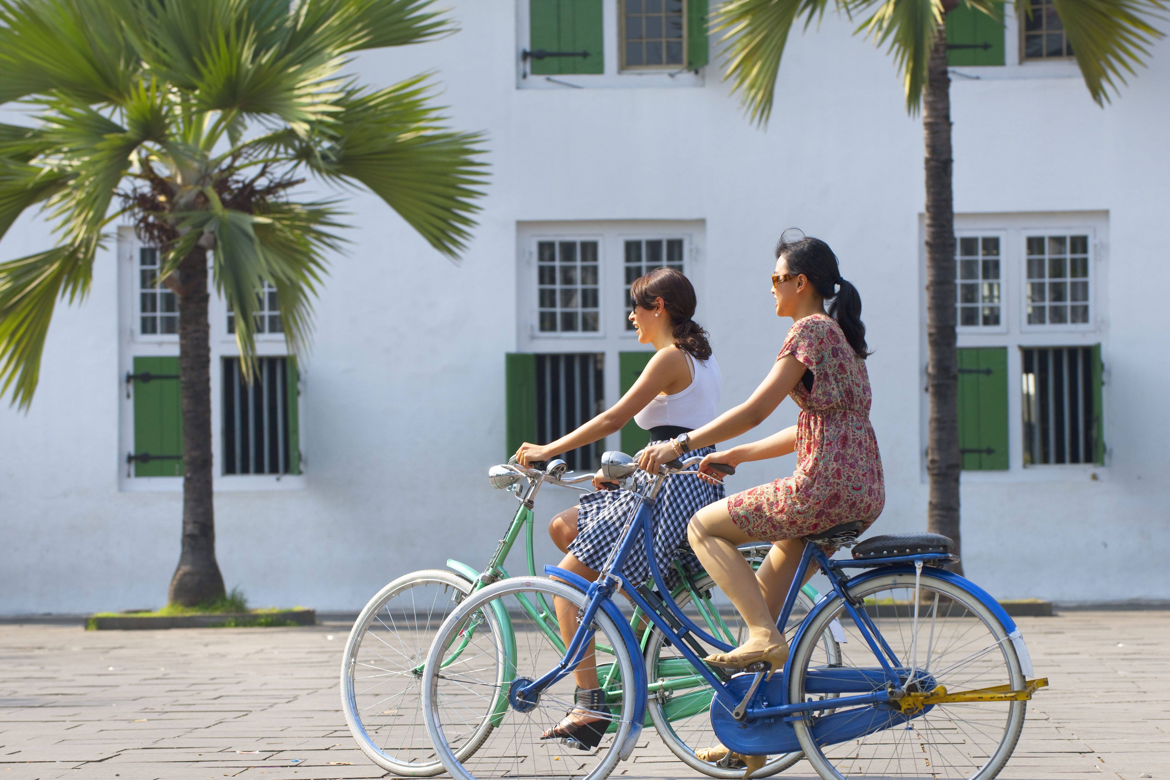 Bicycling in the Fatahillah Square