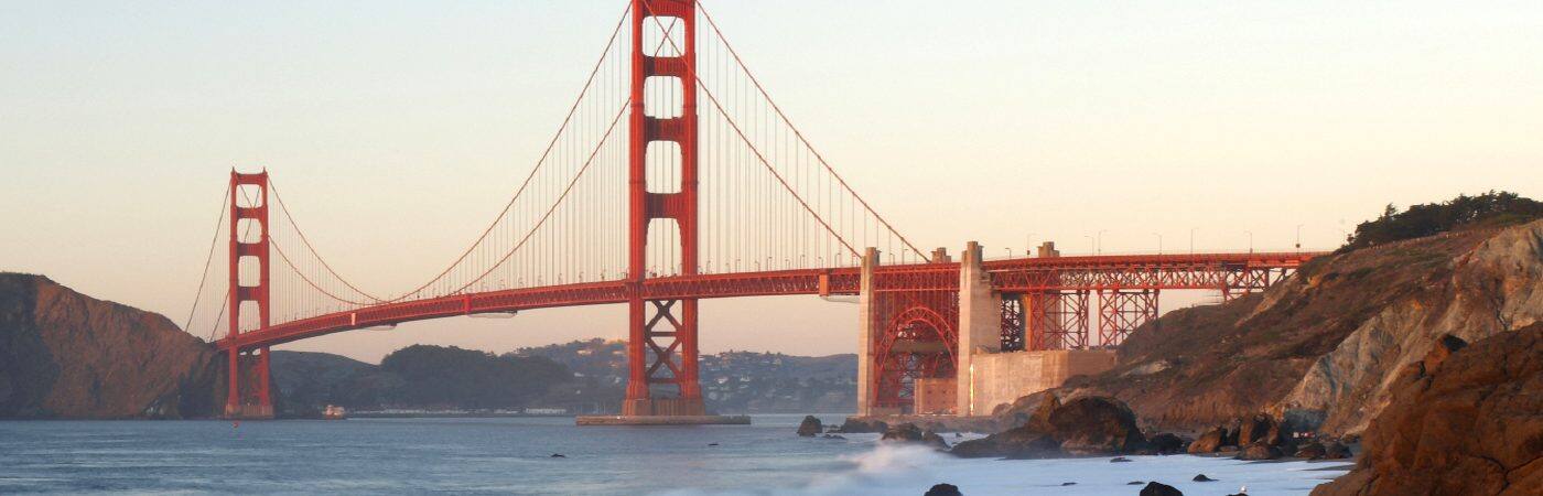 Enjoying a view of the Golden Gate Bridge at sunset is part of the Mandarin Oriental, San Francisco experience. 