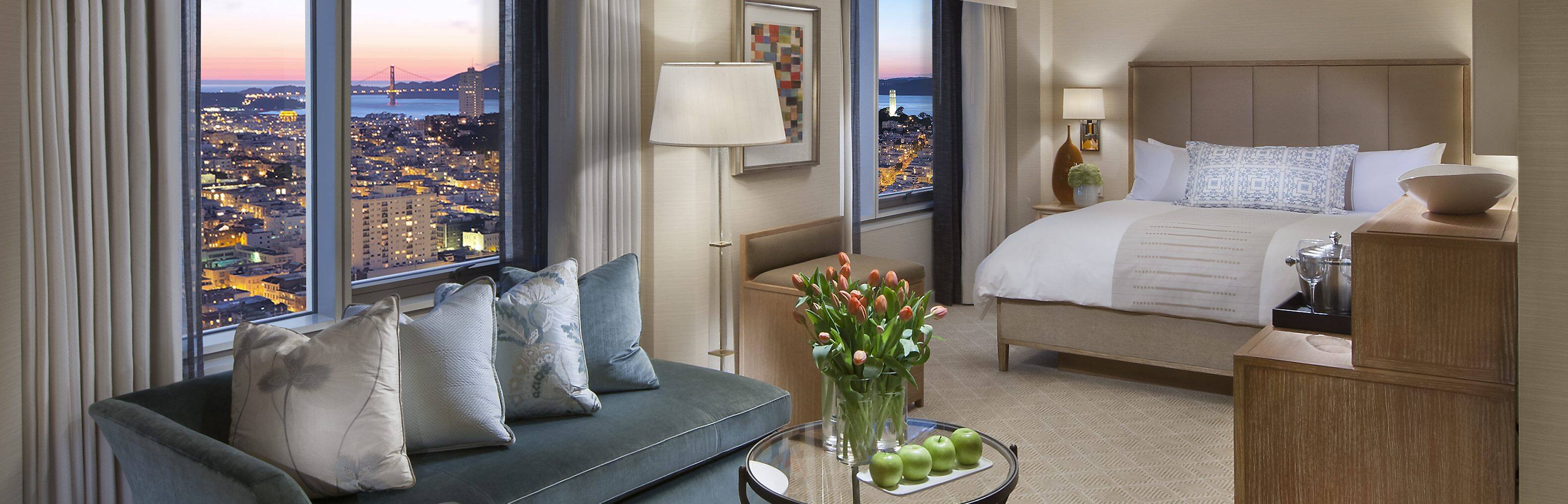 The rooms and suites at the Mandarin Oriental, San Francisco have been designed to provide the utmost comfort and luxury. 