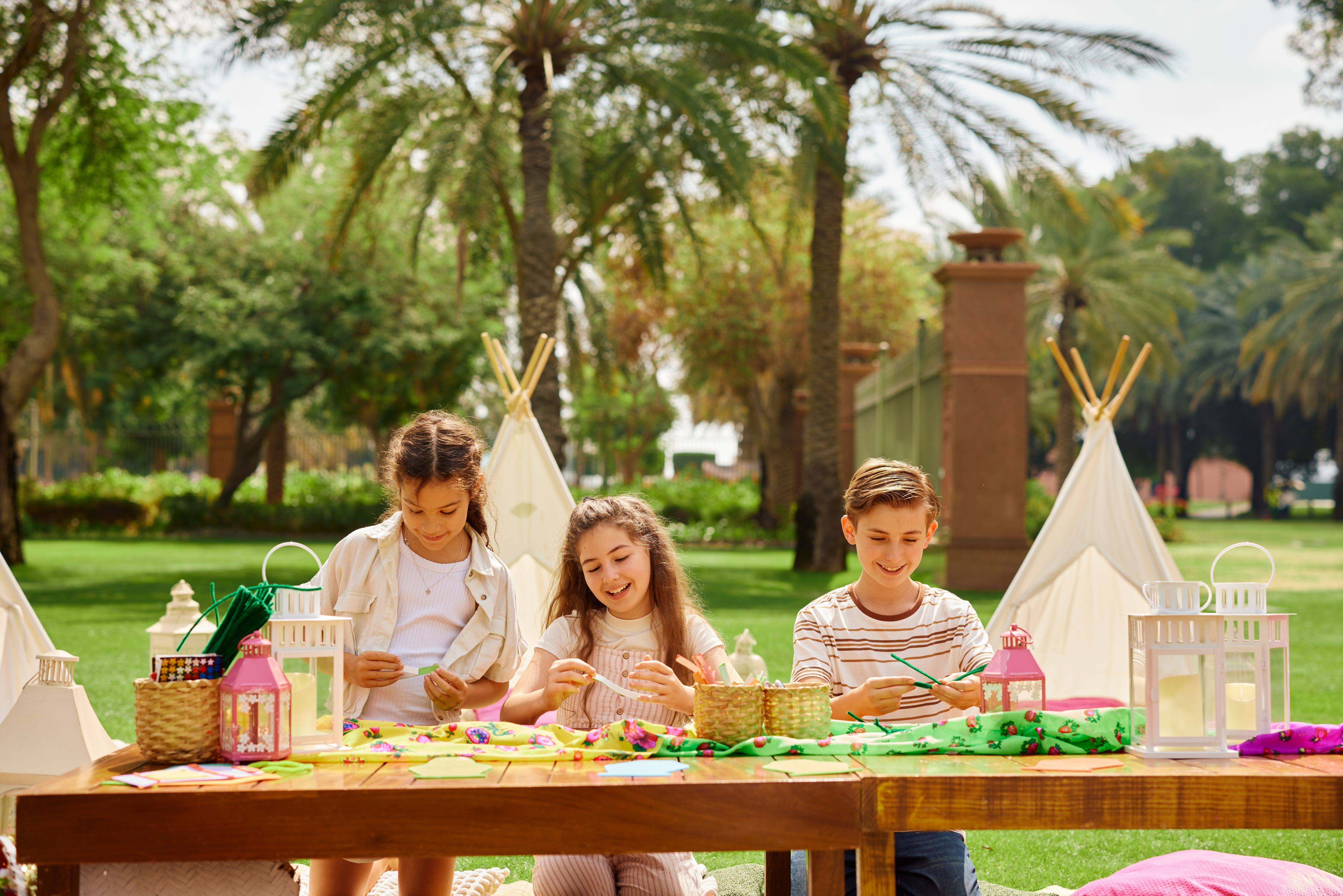 Kids enjoy an arts and craft session at the Kids Palace. Image credit: Emirates Palace Mandarin Oriental Abu Dhabi.
