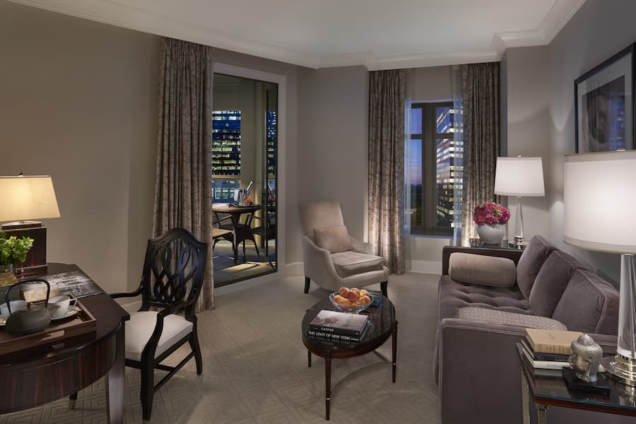 terrace two bedroom suite | luxury suite | mandarin oriental, atlanta