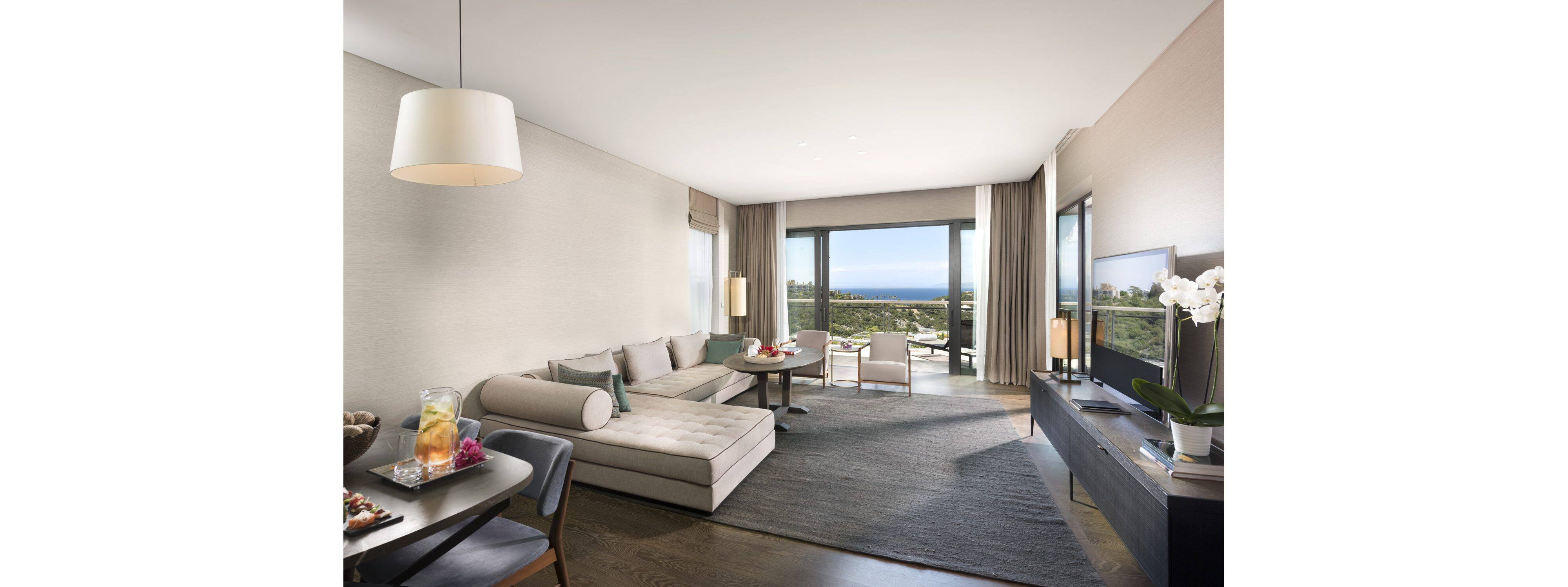 Апартаменты Sea View с тремя спальнями, гостиная