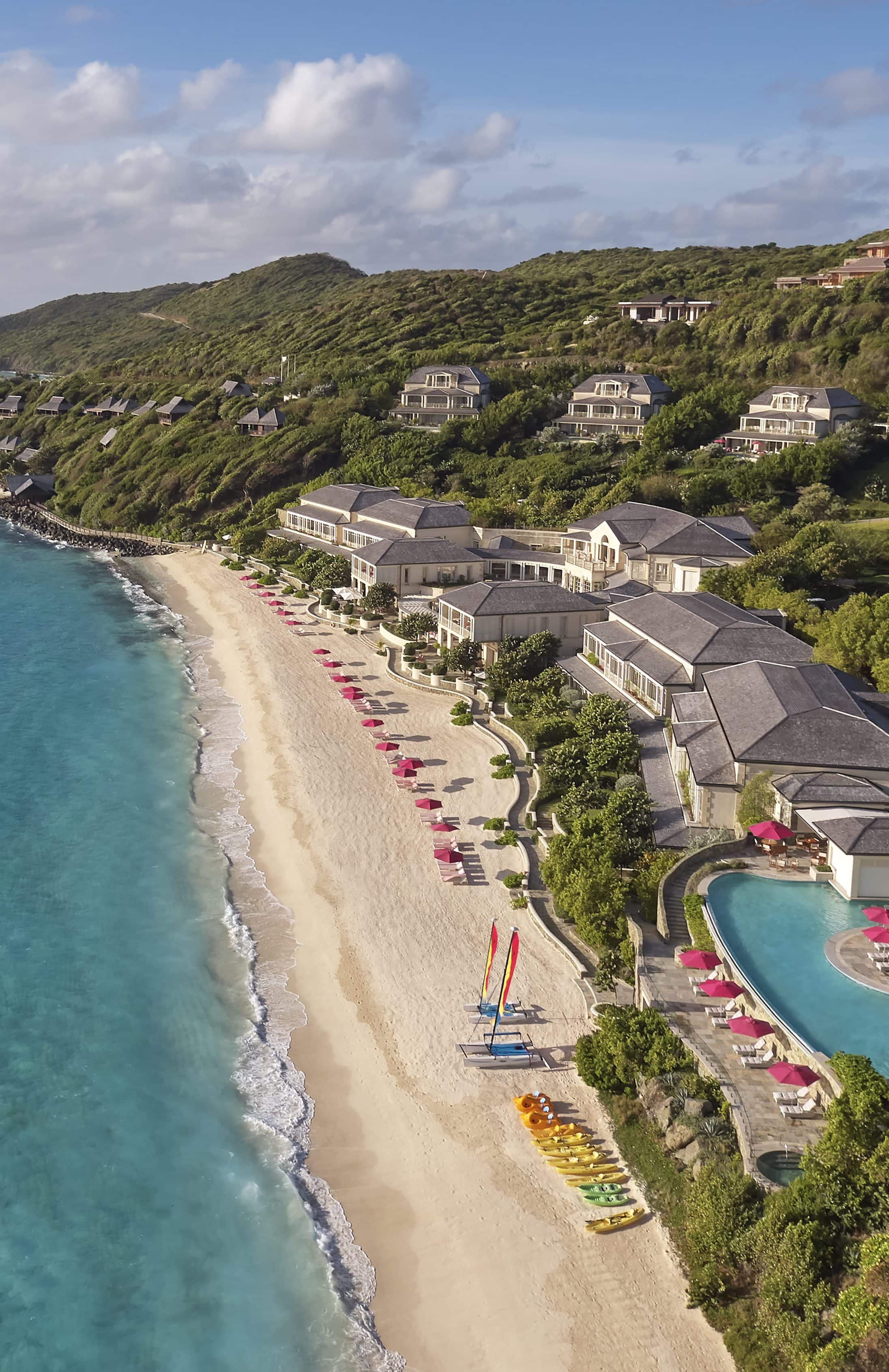 卡努安岛酒店海滩俯瞰图
