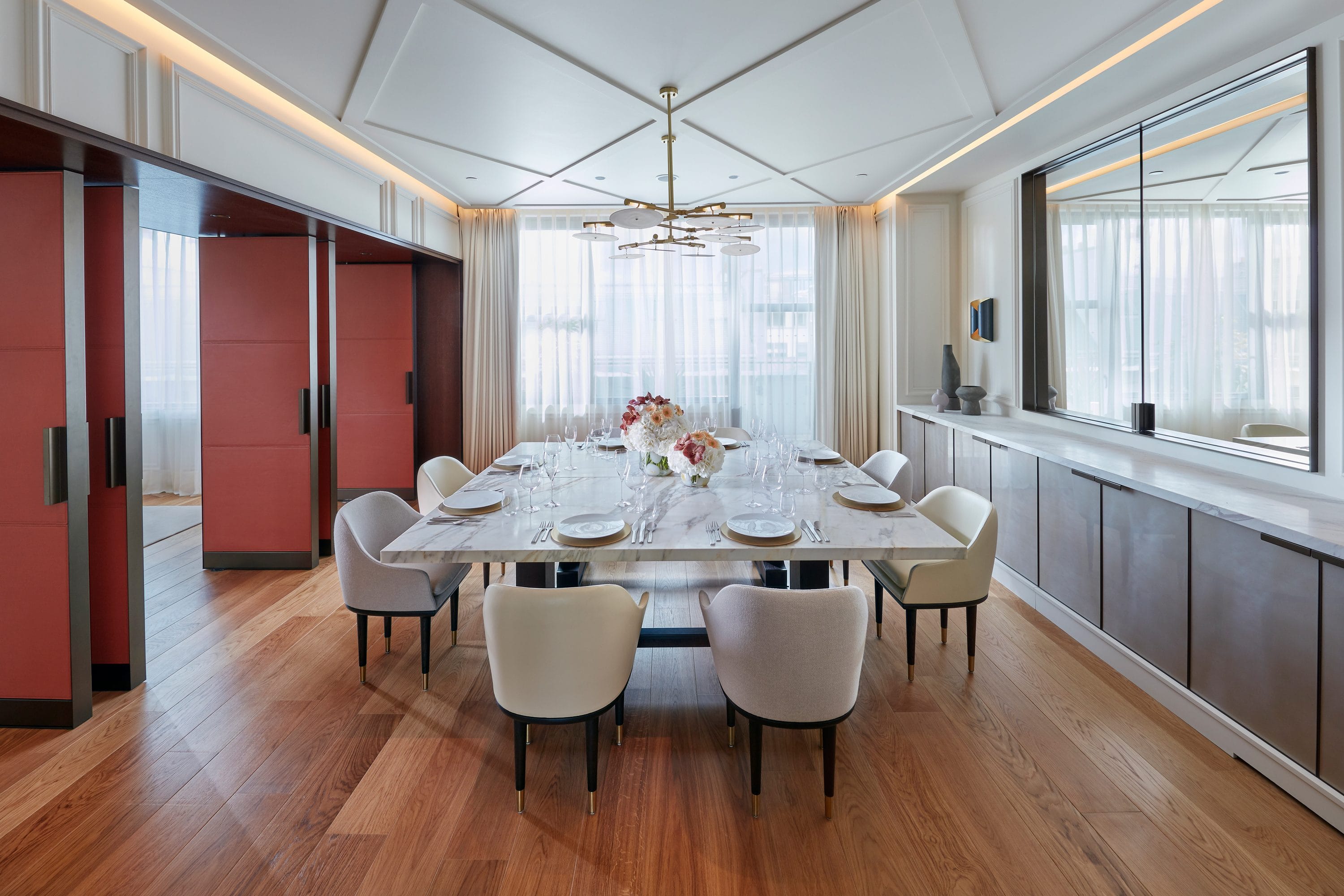 high style parisian dining room