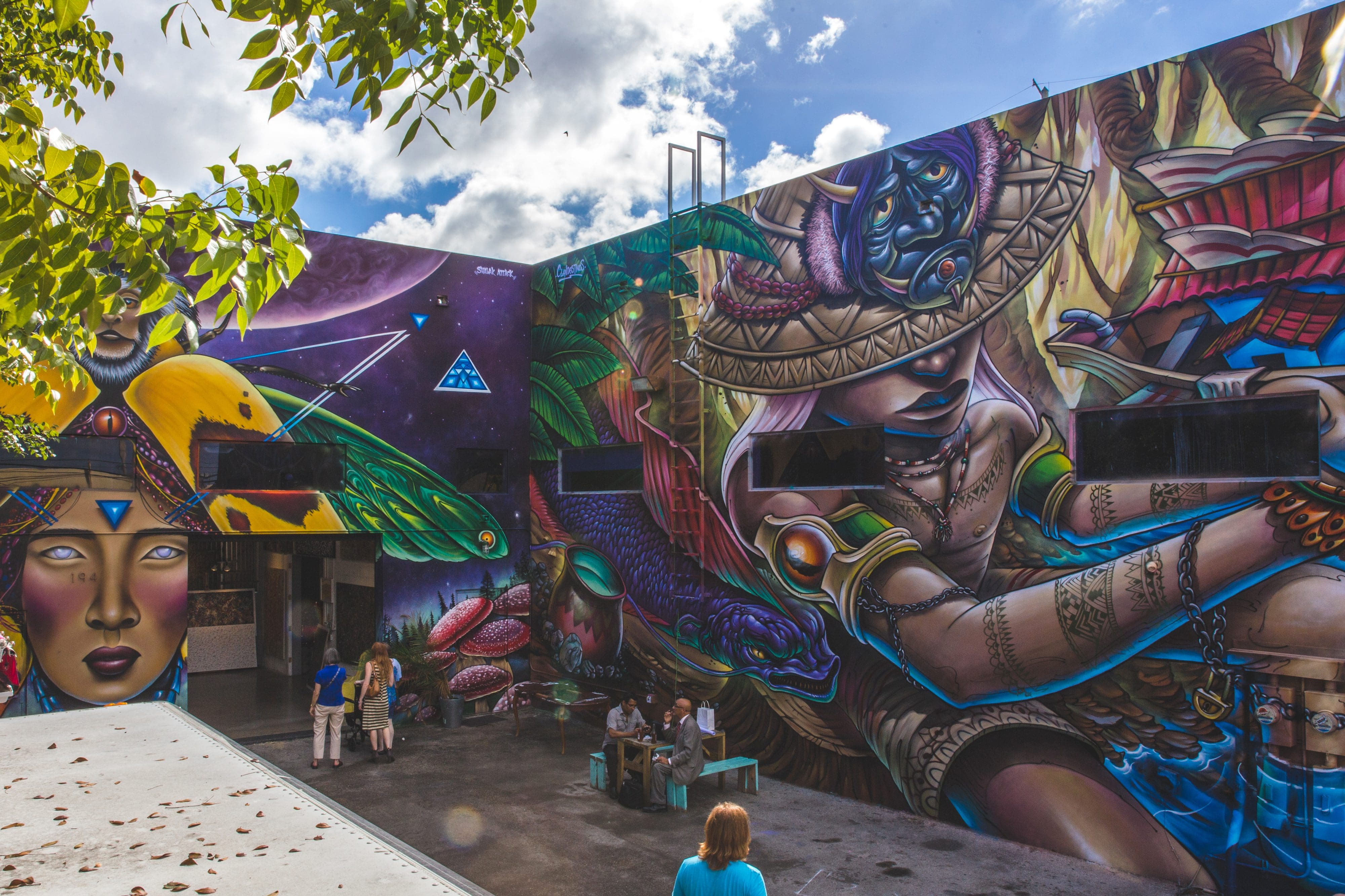 Colourful wall murals at Wynwood