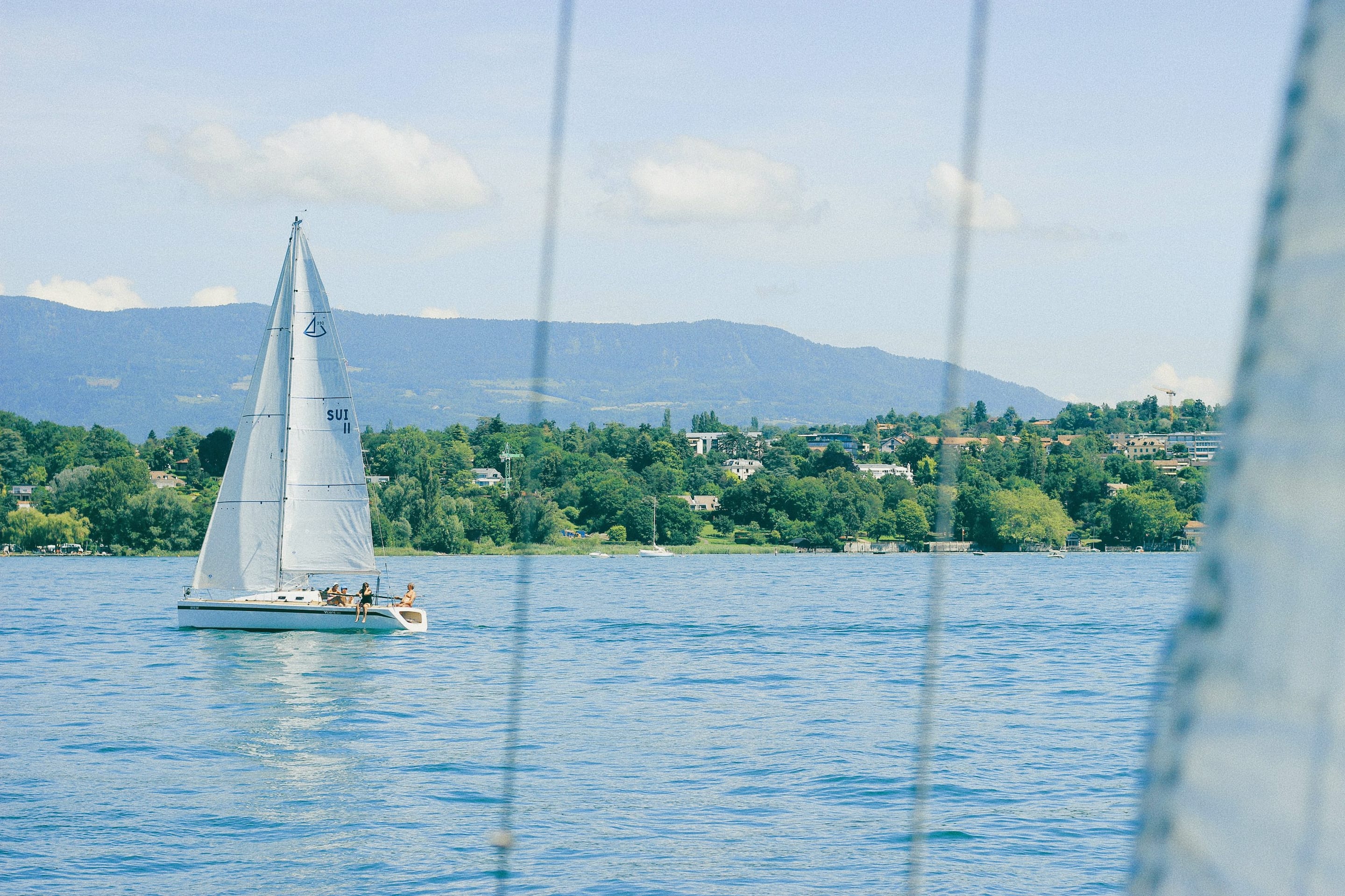 Sailing boat on Lake Geneva