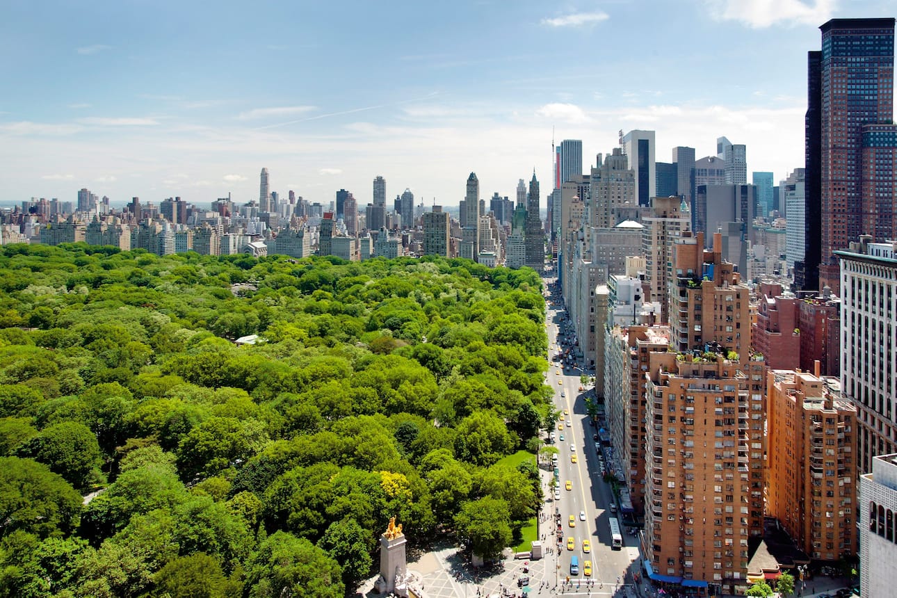View of Central Park from Columbus Circle