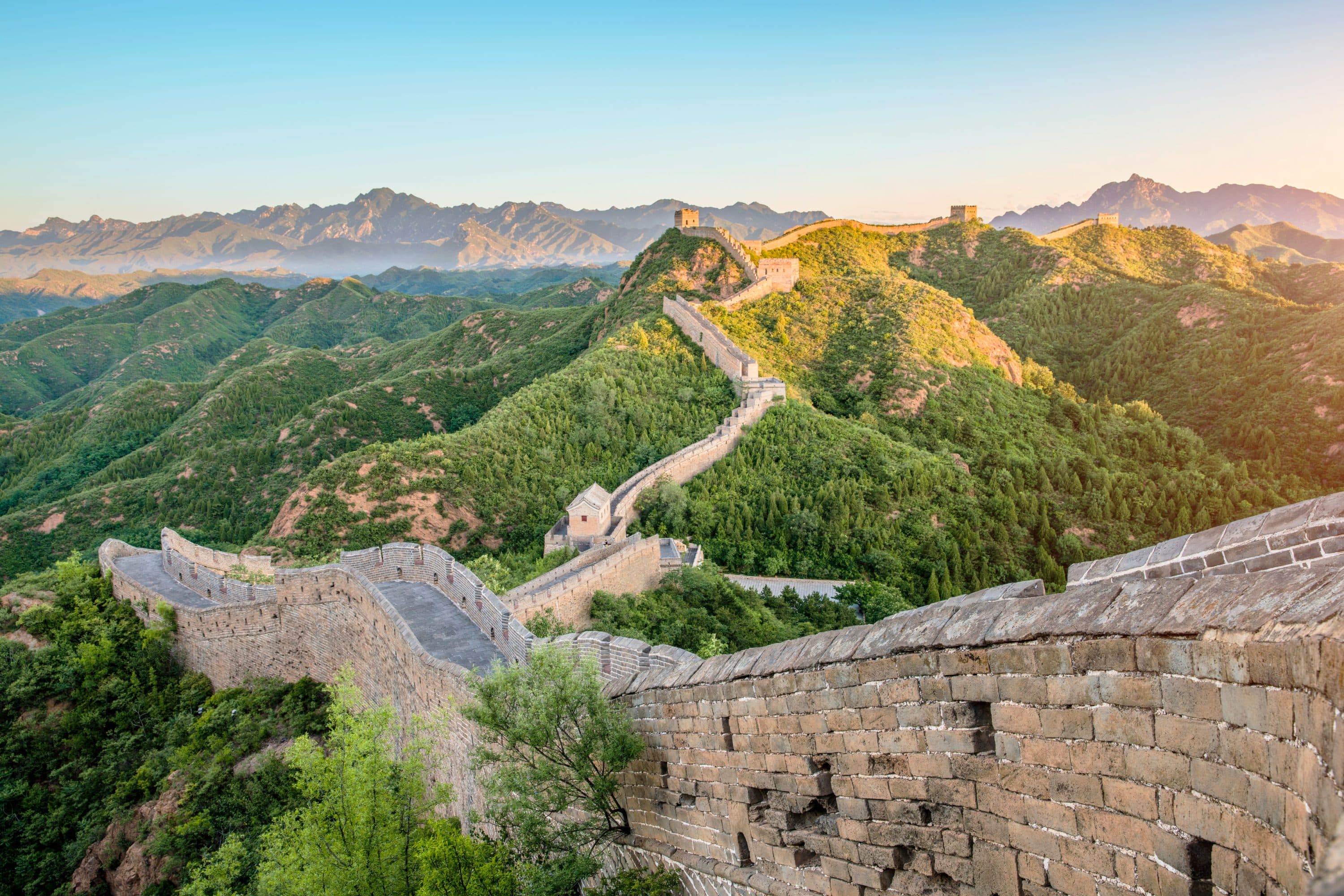 View over the Great Wall of China