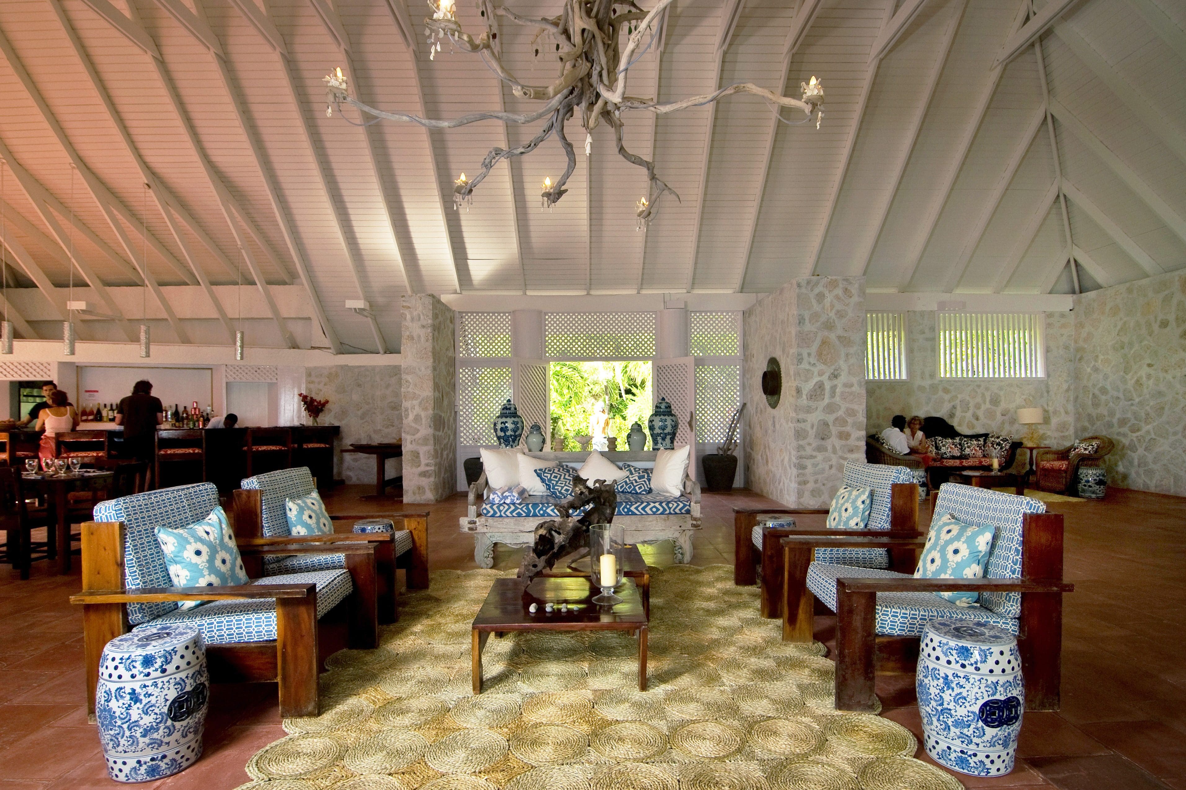Interior of the Great Room at Sugar Reef Bequia's Beach House 