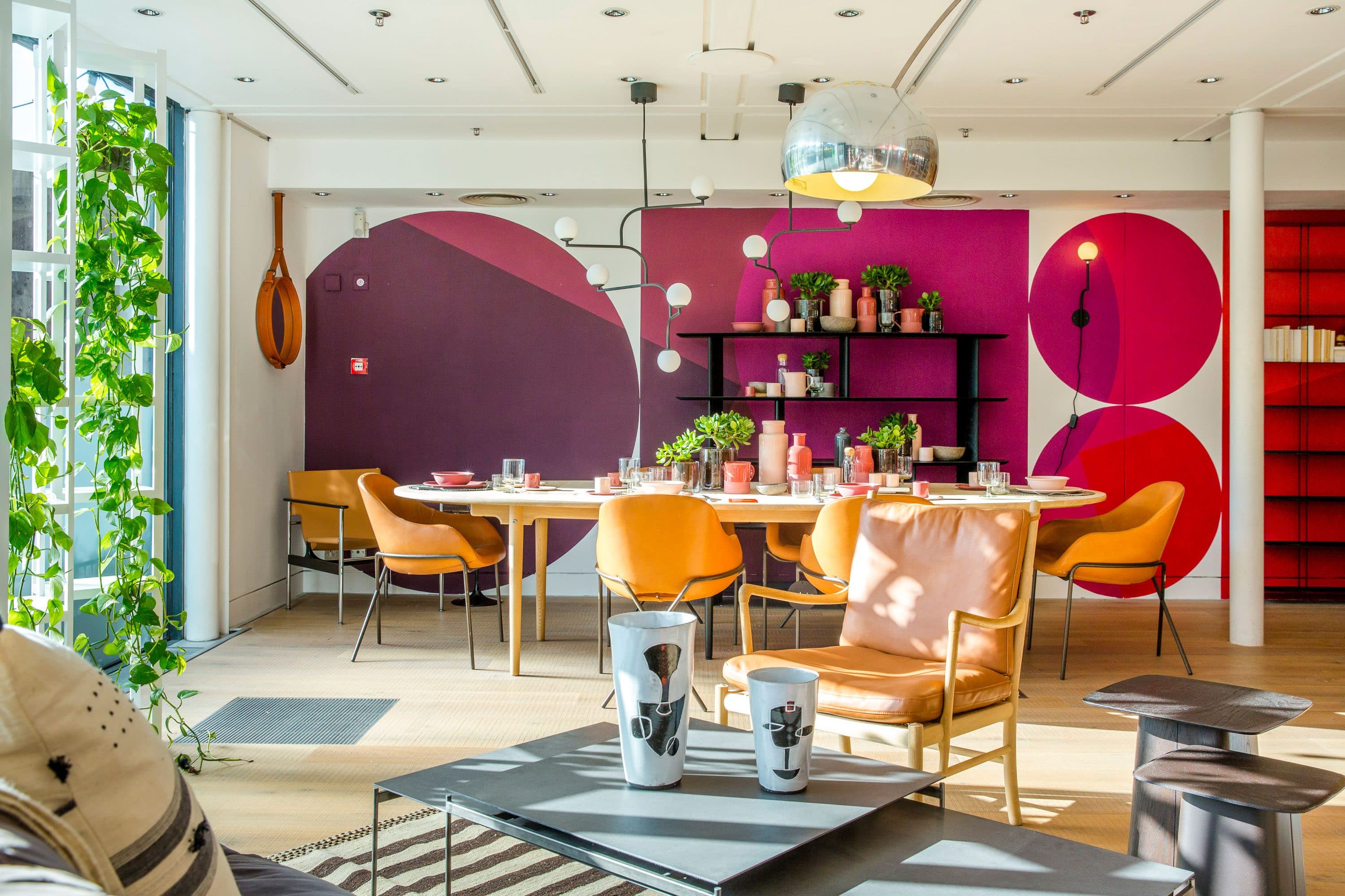 Colourful decorative pieces and wall art inside The Conran Shop