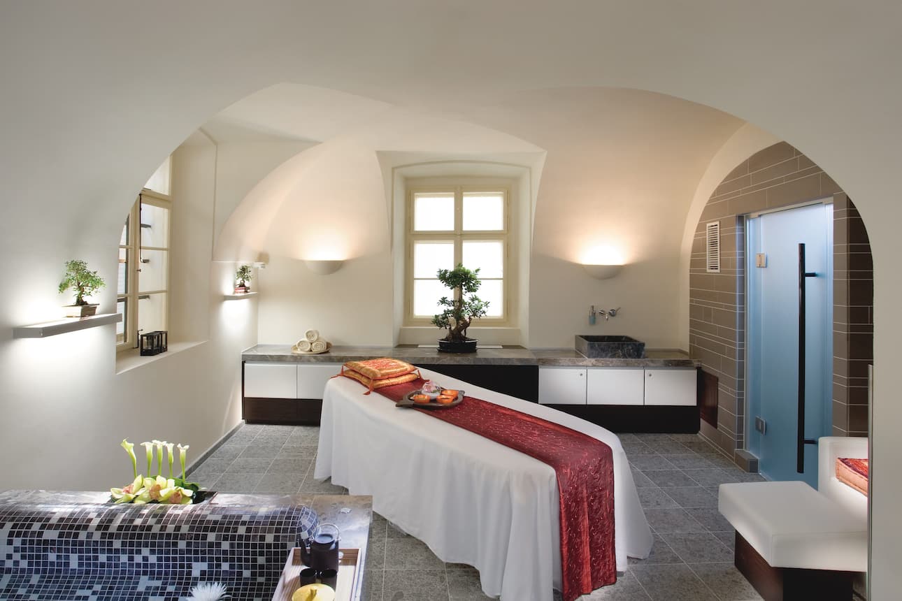 Treatment room inside The Spa at Mandarin Oriental, Prague