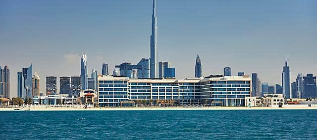 Blick vom Hotel auf die Stadt Dubai