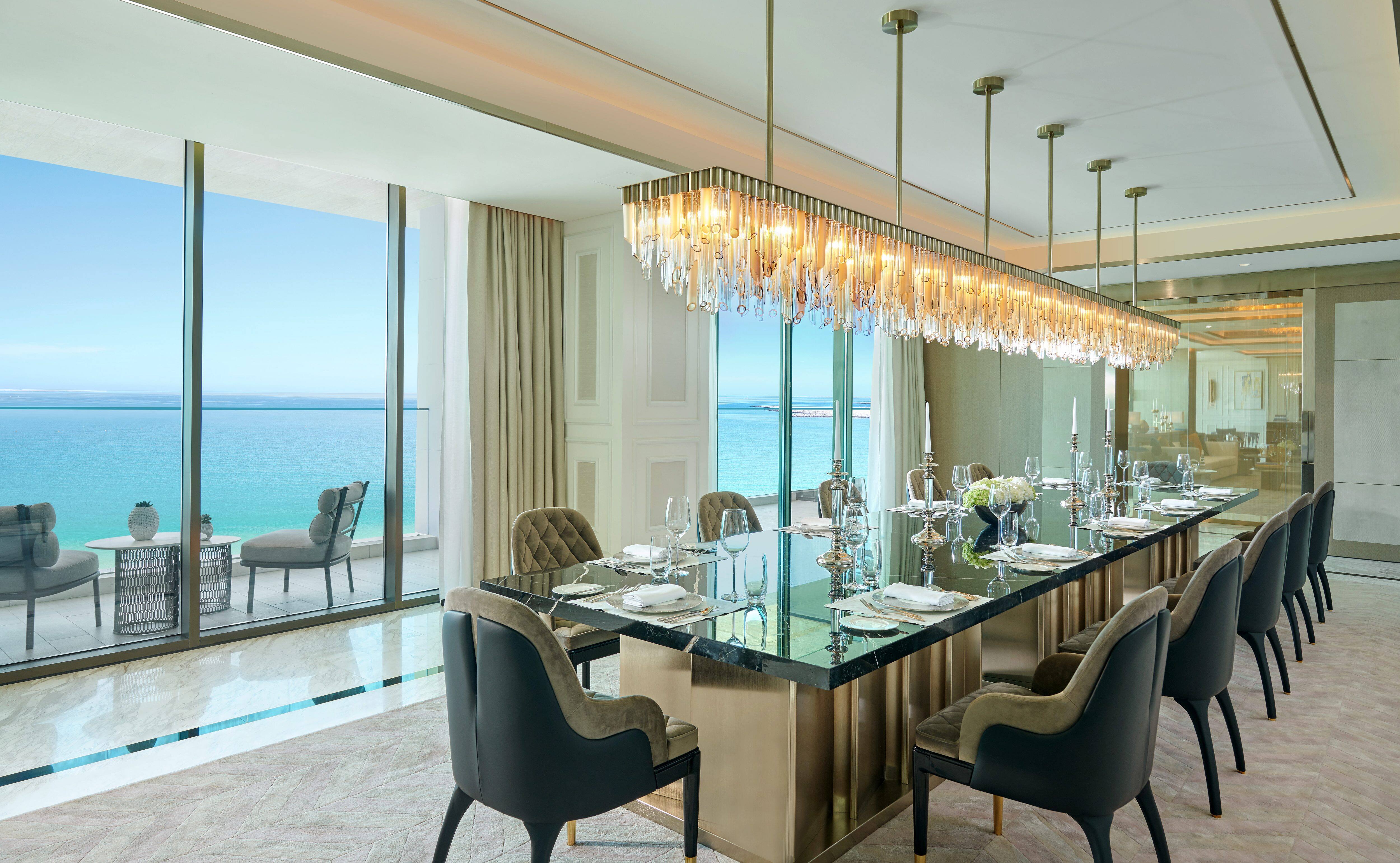Royal Penthouse dining room with full sea view