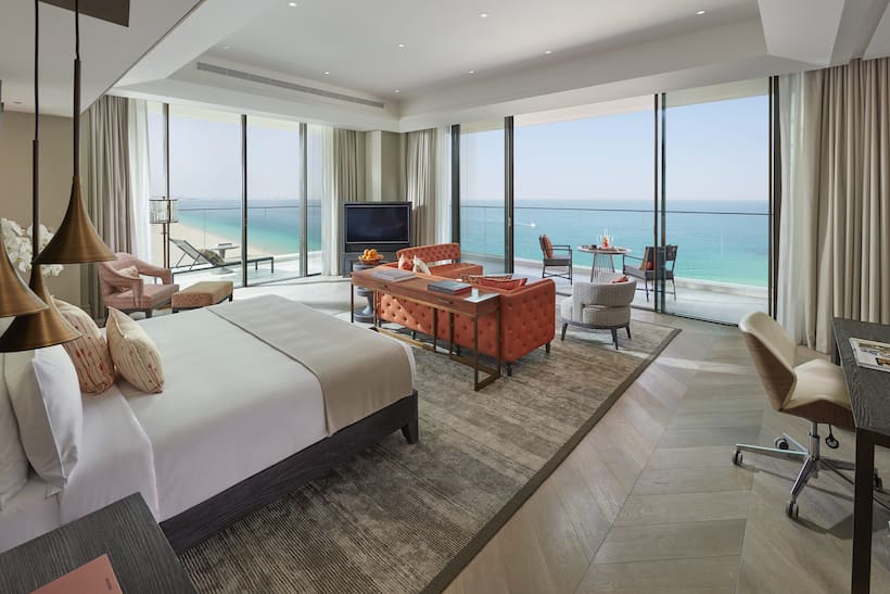 mandarin sea front suite bedroom