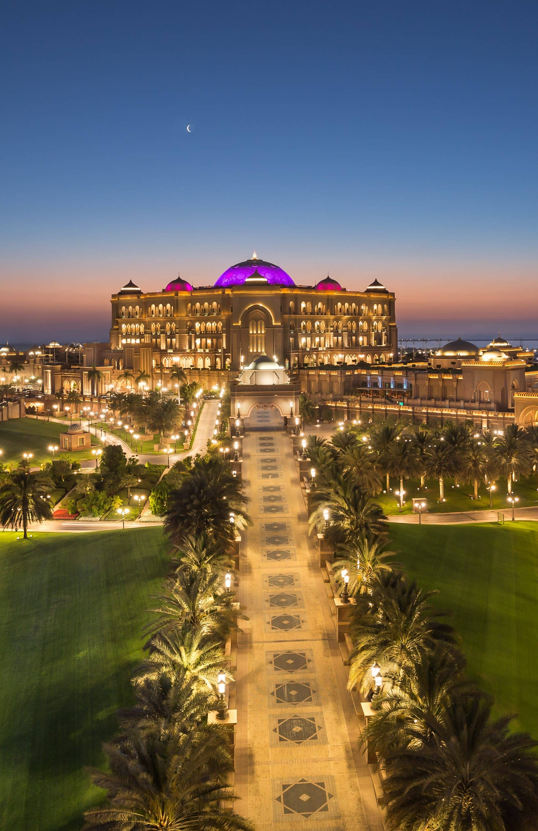 Resort exterior view at night