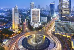 Night time view of Mandarin Oriental, Jakarta