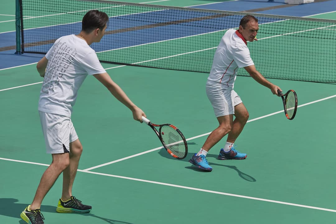 playing tennis at mandarin oriental, kuala lumpur