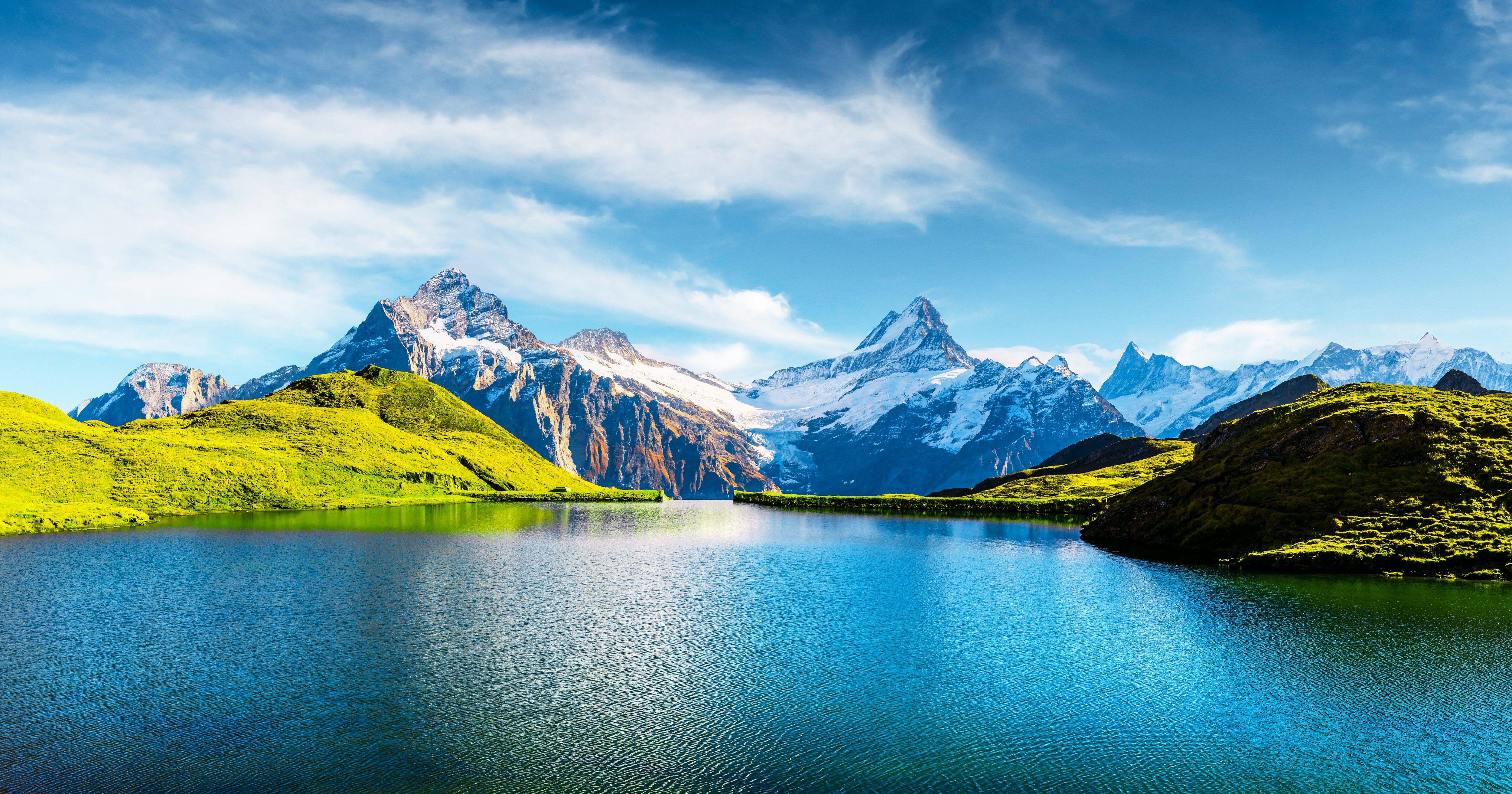 Mountains and lake in Switzerland