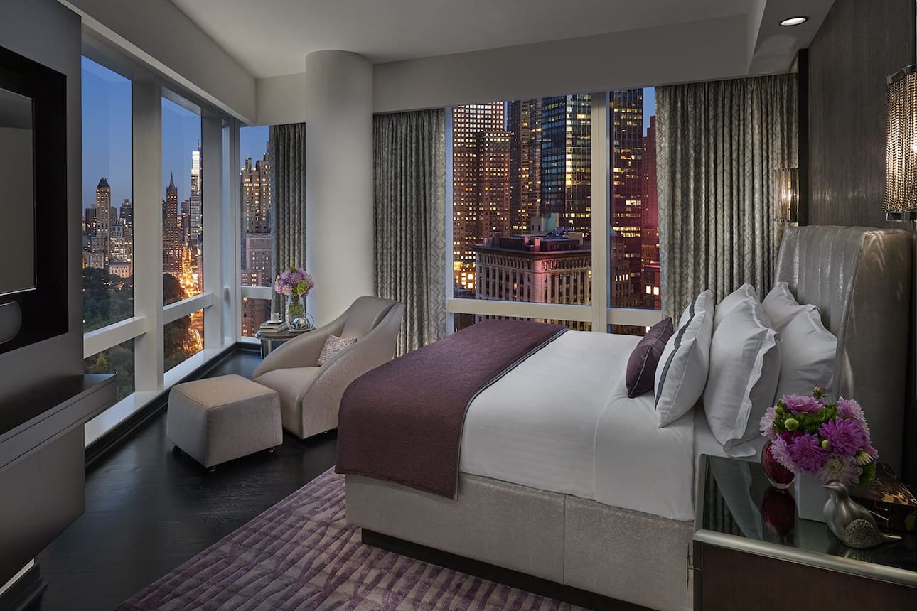 A suite overlooking Central Park at Mandarin Oriental, New York