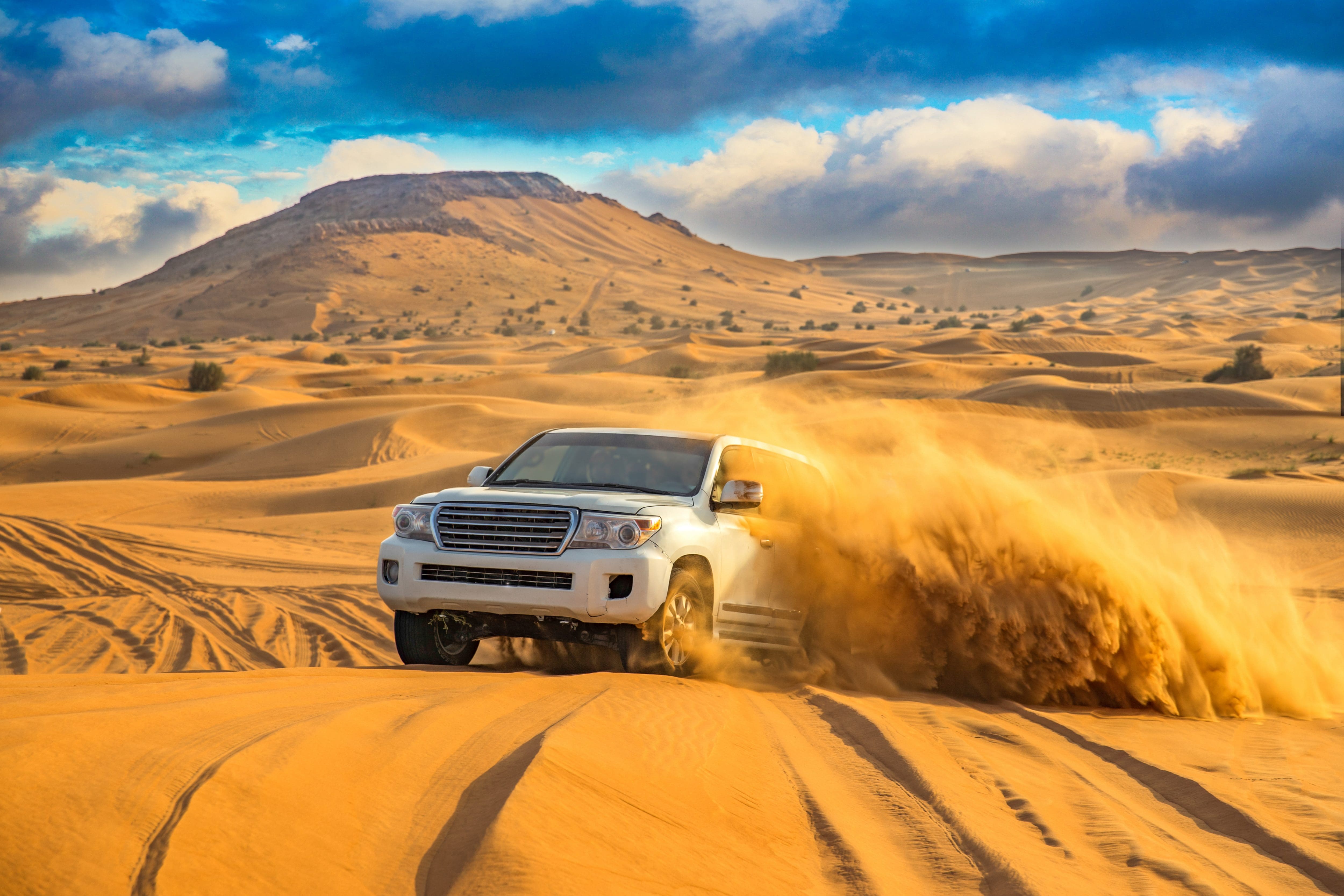 riding on desert