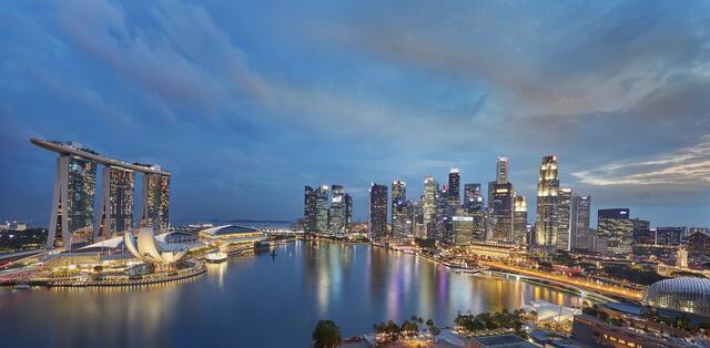 singapore view at dawn